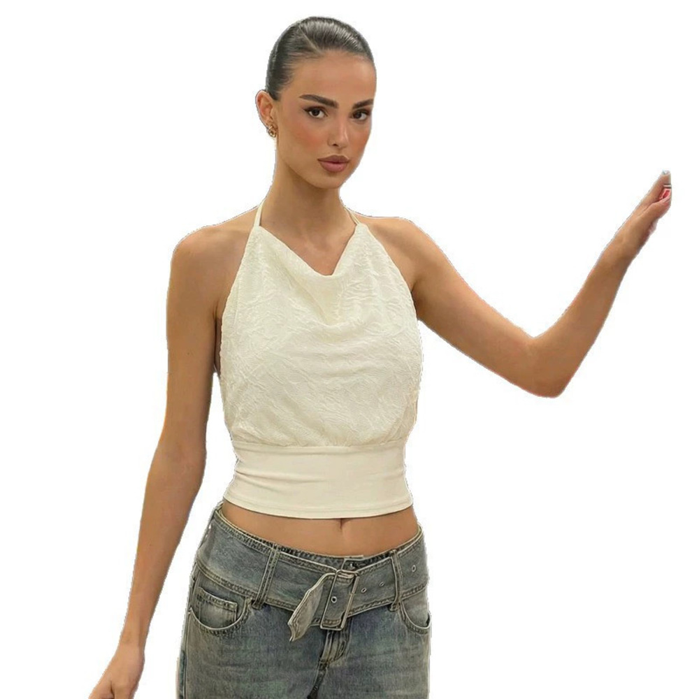 Zara Spring Lace Patch Backless Drawstring Cami - Picture 5 of 6